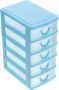 Desk Organizer With 5-LAYER Plastic Drawers Small Storage Drawers Desktop
