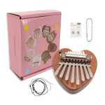 Youngmonic 8 Keys MINI Kalimba Thumb Piano With Portable Soft Bag Tuning Hammer Instruction Finger Piano For Kid Adult Beginners