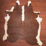 Aa Grade Cow Hide 521 Brown white XXL - Extra Extra Large Brown white Panelled