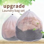 Versatile Mesh Laundry Bag With Secure Drawstring Closure - Durable Polyester Machine Washable & Breathable - Perfect For Colleg