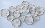 Metal White & Gold Plates Wall Hanging – 53X87CM