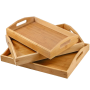 3 - Piece Serving Trays With Handle