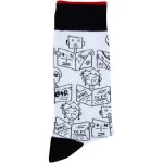 Clicks Trendy Socks White & Red Multi Scholar 7-11