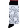 Clicks Trendy Socks White & Red Multi Scholar 7-11