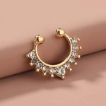 1PC Unisex Rhinestone Embellished Non-piercing Nose Cuff Vintage Style Faux Nose Ring Fashion Body Jewelry For Any Occasion Dail