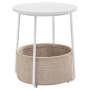 Lifespace White Coffee Side Table With Storage Basket