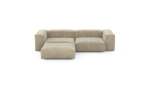 Three Module Chaise Sofa - Cord Velours - Sand - 272CM X 199CM