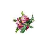 Artificial Rose & Peony Bouquet - Purple