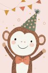 Party Monkey - Wall Art Print - A1