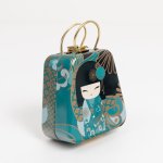 Kimmidoll MINI Handbag Tins - Teal Blue - Good Luck