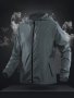 Men's Mountain Graphic Print Rash Guard With Zipper Pockets Casual Long Sleeve Zip Up Sun Protection Hooded Jacket For Fishing Hiking Outdoor