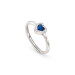 All My Love Ring Blue Heart With Cubic Zirconia