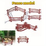 10PCS 7.5CM Length Simulation Fence Model Fence Ornaments Military Scene Sand Table Model Animal Accessories Railing Bonsai Acce