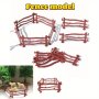 10PCS 7.5CM Length Simulation Fence Model Fence Ornaments Military Scene Sand Table Model Animal Accessories Railing Bonsai Accessories