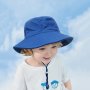 Baby Solid Color Animal Dinosaur Octopus Print Bucket Hat Sunscreen Wide Brim Beach Basin Hat For Girls And Boys