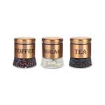 3 Piece Canister Set Copper