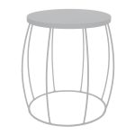 Eclipse Side Table - Light Grey Ferro Tex
