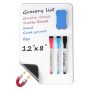 Maxgear Small Magnetic Dry Erase Board Sheet For Refrigerator Fridge Whiteboard For Kitchen 12"X8" White Board Organizer And Planner With Stain Resi