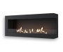Canto Two Flueless Gas Fireplace Black - Black / 1700MM