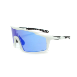 D'arcs Peak Sport Sunglasses White Aura HD Blue Revo