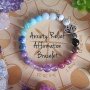 1pc/Anxiety Relief Affirmation Beaded Stretch Bracelet Spiritual Bracelet Peace Tranquility Self-Love Calm Jewelry