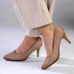 Soft Style Hush Puppies Phillipa Court Heel - Taupe - 9