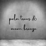 Palm Trees & Ocean Breeze - L 450MM Matt Gold brass Font 3
