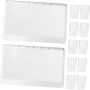 12PIECES Ultra-thin Bookmark With Ruler Portable Reading Magnifier