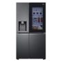 LG - Matt Black 611L Side By Side Fridge With Door In Door Instaview