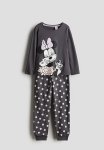 Jersey Pyjamas - Dark Grey Minnie Mouse