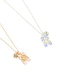 Kids Mixed Metal Ballet Slipper Bff Necklaces 2-PACK