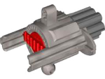 Parts Bionicle Projectile Launcher Bionicle Weapon Cordak Blaster With Red Plunger And Dark Bluish Gray Barrel 57523C01