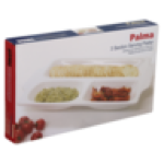 @home Palma White 3 Section Serving Platter