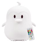 LED Kids Night Light Soft Silicone Baby Rgb - Penguin