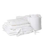 200 Thread Count 100% Cotton 7 Piece Cot Bedding Bundle White