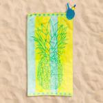 Tropical Pineapple Velour Beach Towel