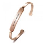 CBA102636 - Personalized Bangle Rose Gold Stainless Steel