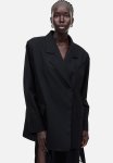 Single-breasted Twill Blazer - Black