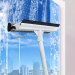 1PC Multifunctional 2-IN-1 Window Squeegee With Long Handle - Plastic Double-sided Glass & Floor Scraper For Household And Car W