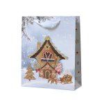 Paper Giftbag With Gingerbread House 8X18X24CM