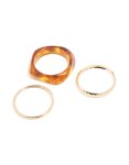 Goldair Gold & Brown Organic Acrylic Bangle Pack