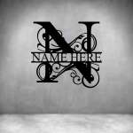 N - Alphabet Personalized Monograms - 450MM Rust Coat