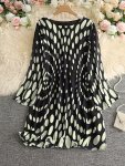 Plus Size Polka Dot Print Dress Casual Long Sleeve Crew Neck Dress Women's Plus Sizeclothing
