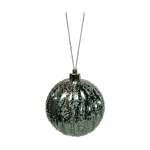 ABJ450030-2 Bauble With Sugar Snow 8CM - Blue