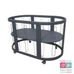 Mola-vision Convertible Perspex Cot - Deep Grey