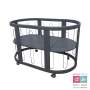 Mola-vision Convertible Perspex Cot - Deep Grey