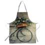 Floral Bike Medium Length Apron