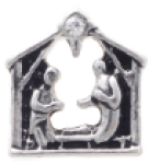 FLC171 - Nativity Scene Charm For Floating Locket Necklace