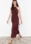 Animal Halter Neck Maxi Dress - Tile