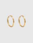 Tracey Waterproof Twist Hoop Earrings - 0 Gold Plated